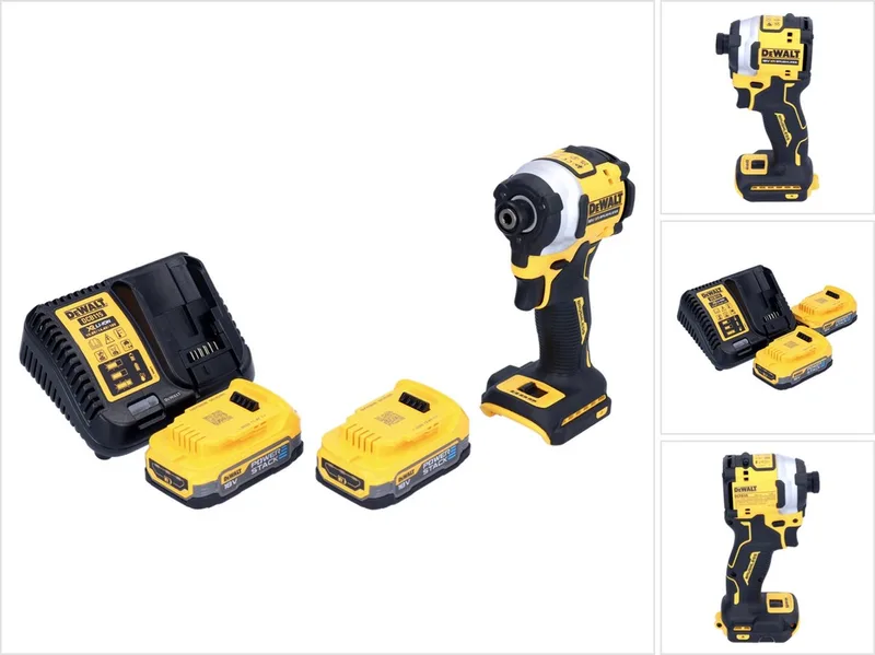 DCF 850 E2 accu-slagmoersleutel 18 V 205 Nm 1/4" borstelloos + 2x oplaadbare accu 1,7 Ah + lader von DEWALT – Produktbild