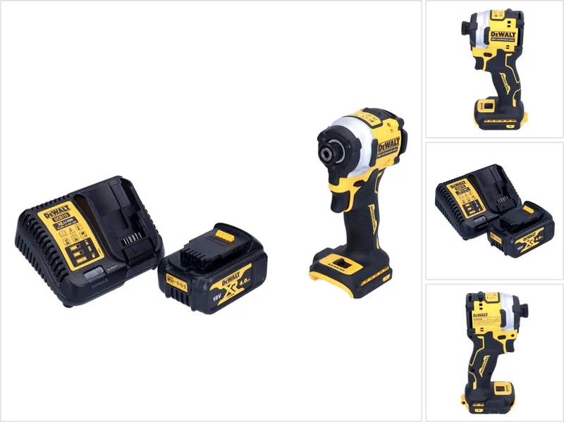 DCF 850 M1 accu-slagmoersleutel 18 V 205 Nm 1/4" borstelloos + 1x accu 4,0 Ah + oplader de DEWALT – image du produit