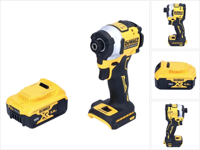 DCF 850 N accu-slagmoersleutel 18 V 205 Nm 1/4" borstelloos + 1x accu 5,0 Ah - zonder oplader fra DEWALT – produktbillede