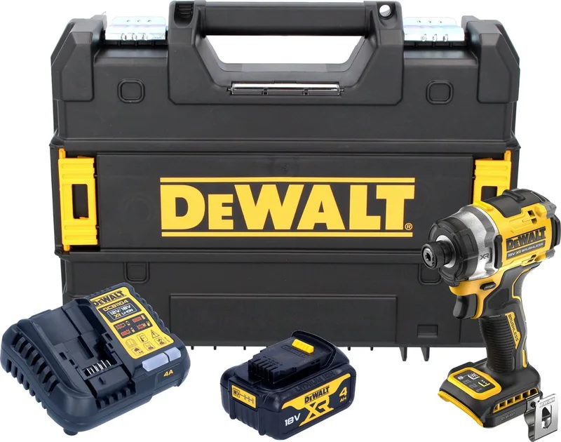 DCF 860 M1T accu-slagmoersleutel 18 V 282 Nm 1/4" borstelloos + 1x accu 4,0 Ah + oplader + TSTAK de DEWALT – image du produit