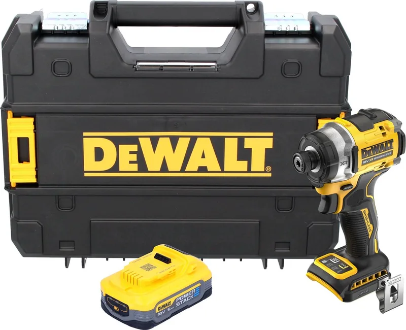 DCF 860 NT accu-slagmoersleutel 18 V 282 Nm 1/4" borstelloos + 1x Powerstack accu 5,0 Ah + TSTAK - zonder oplader by DEWALT – product image