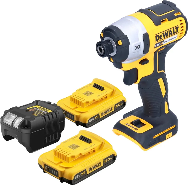 DCF 887 D2 accu-slagmoersleutel 18 V 205 Nm 1/4" borstelloos + 2x accu 2,0 Ah + oplader de DEWALT – image du produit