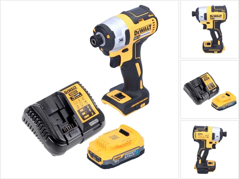 DCF 887 E1 accu-slagmoersleutel 18 V 205 Nm 1/4" borstelloos + 1x oplaadbare batterij 1,7 Ah + lader fra DEWALT – produktbillede