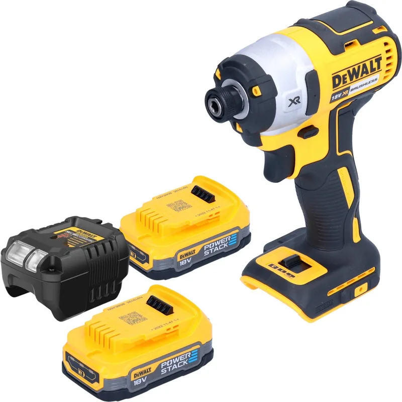 DCF 887 E2 accu-slagmoersleutel 18 V 205 Nm 1/4" borstelloos + 2x Powerstack accu 1,7 Ah + lader by DEWALT – product image