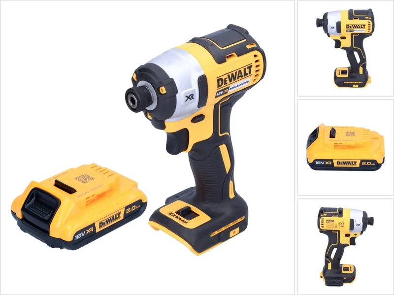 DCF 887 N accu-slagschroevendraaier 18 V 205 Nm 1/4" borstelloos + 1x accu 2,0 Ah - zonder oplader von DEWALT – Produktbild