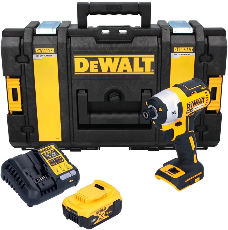 DCF 887 P1 accu-slagmoersleutel 18 V 205 Nm 1/4" borstelloos + 1x accu 5,0 Ah + oplader + Tough Box von DEWALT – Produktbild