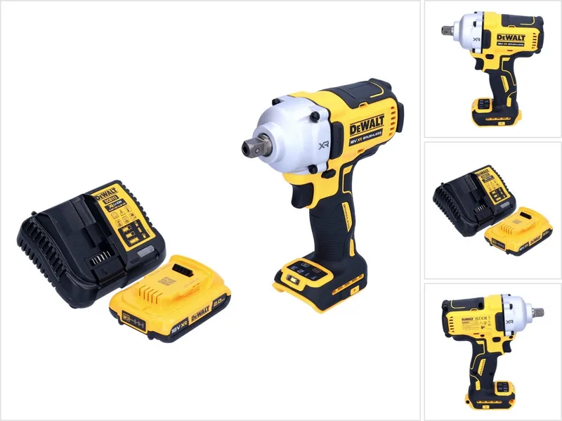 DCF 892 D1 accu-slagmoersleutel 18 V 812 Nm 1/2" borstelloos + 1x accu 2,0 Ah + oplader de DEWALT – image du produit