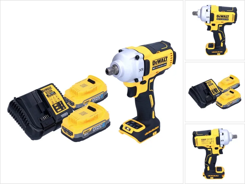 DCF 892 E2 accu slagmoersleutel 18 V 812 Nm 1/2" borstelloos + 2x Powerstack accu 1,7 Ah + lader von DEWALT – Produktbild
