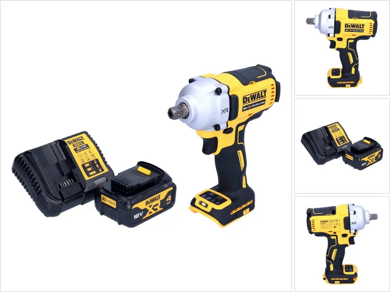 DCF 892 M1 accu-slagmoersleutel 18 V 812 Nm 1/2" borstelloos + 1x oplaadbare accu 4.0 Ah + lader von DEWALT – Produktbild