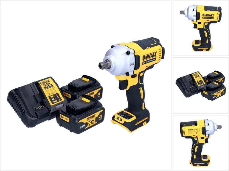 DCF 892 M2 accu-slagmoersleutel 18 V 812 Nm 1/2" borstelloos + 2x oplaadbare accu 4.0 Ah + lader de DEWALT – image du produit
