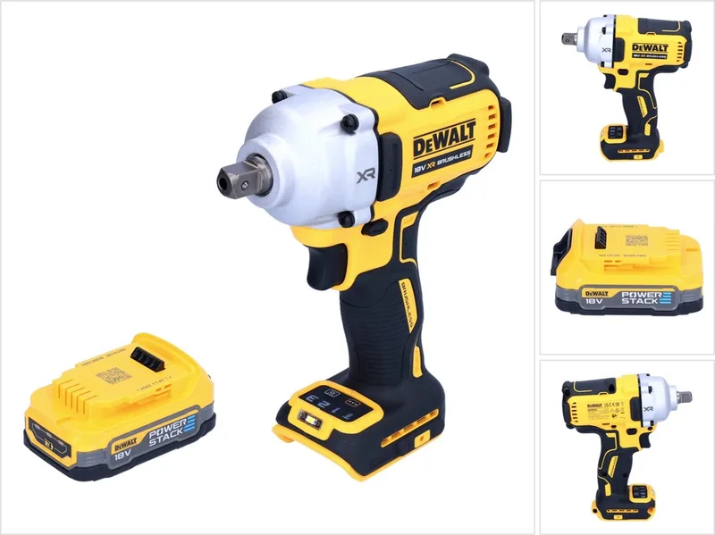 DCF 892 N accu-slagmoersleutel 18 V 812 Nm 1/2" borstelloos + 1x Powerstack-accu 1,7 Ah - zonder oplader by DEWALT – product image