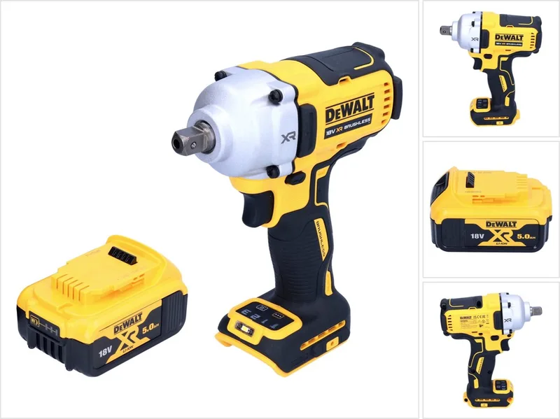DCF 892 N accu-slagmoersleutel 18 V 812 Nm 1/2" borstelloos + 1x accu 5,0 Ah - zonder oplader de DEWALT – image du produit