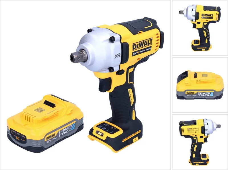 DCF 892 N accu slagmoersleutel 18 V 812 Nm 1/2" borstelloos + 1x Powerstack accu 5.0 Ah - zonder oplader von DEWALT – Produktbild