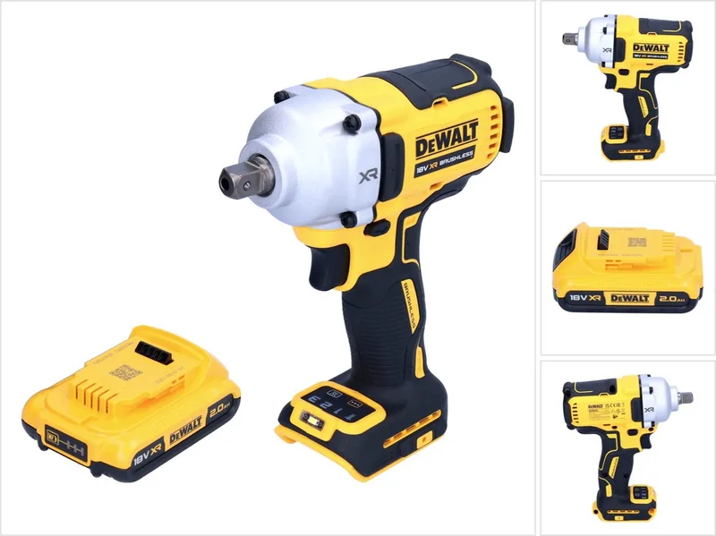 DCF 892 N accu-slagmoersleutel 18 V 812 Nm 1/2" borstelloos + 1x accu 2,0 Ah - zonder oplader von DEWALT – Produktbild