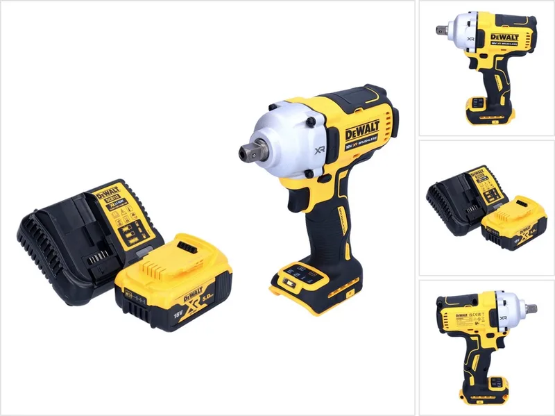 DCF 892 P1 accu slagmoersleutel 18 V 812 Nm 1/2" borstelloos + 1x oplaadbare accu 5.0 Ah + lader de DEWALT – image du produit