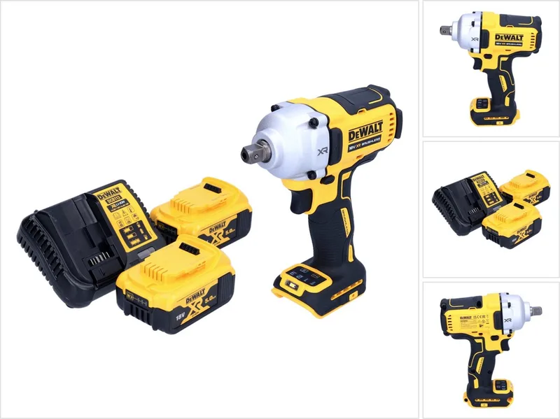 DCF 892 P2 accu-slagmoersleutel 18 V 812 Nm 1/2" borstelloos + 2x oplaadbare accu 5.0 Ah + lader de DEWALT – image du produit