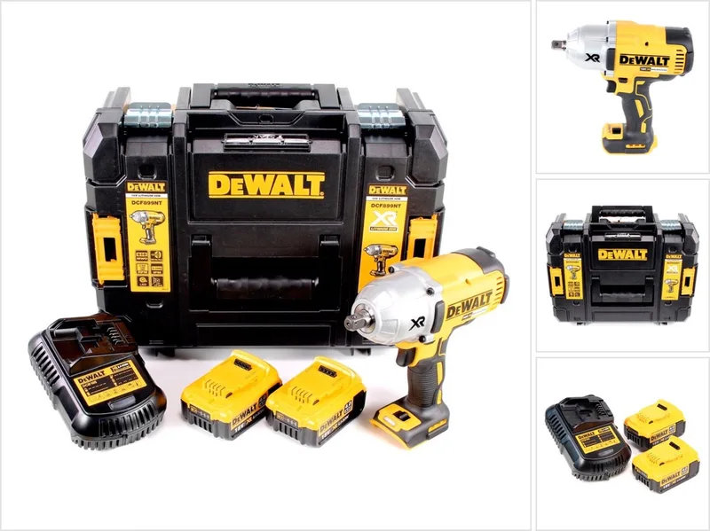 DCF 899 M2 accu slagmoersleutel 18V 1/2" 950Nm borstelloos kogelvergrendeling + 2x oplaadbare accu 4.0Ah + lader + TSTAK von DEWALT – Produktbild