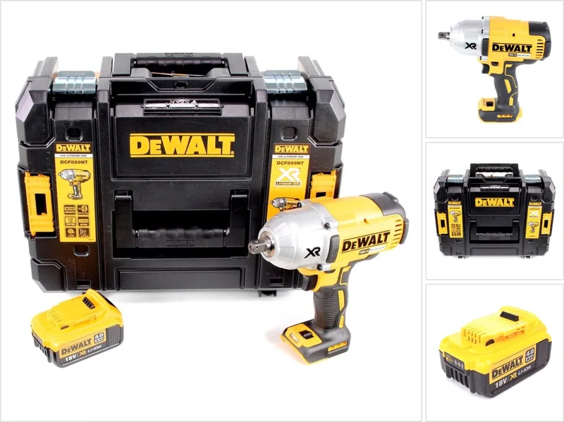 DCF 899 NT accu slagmoersleutel 18V 1/2" 950Nm borstelloos kogelvergrendeling + 1x oplaadbare accu 4.0Ah + TSTAK - zonder oplader von DEWALT – Produktbild