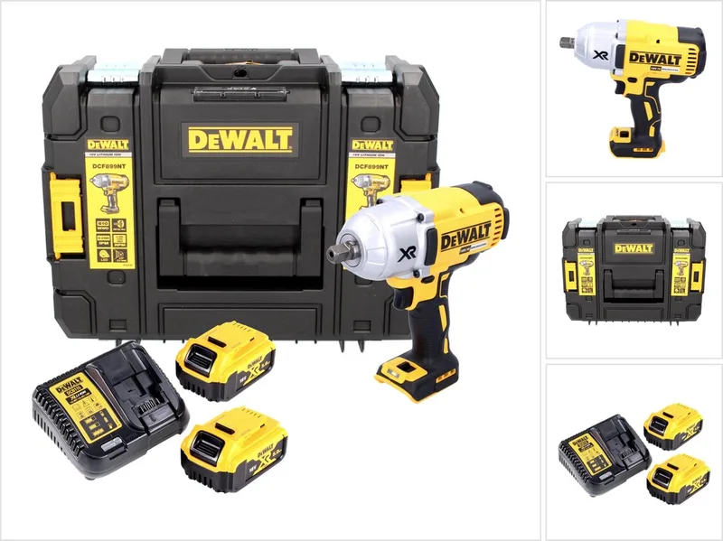 DCF 899 P2 accu-slagmoersleutel 18 V 950 Nm 1/2" borstelloos + 2x oplaadbare accu 5.0 Ah + lader + TSTAK de DEWALT – image du produit