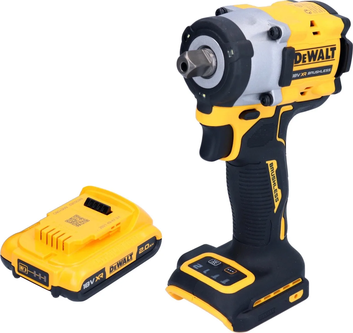 DCF 922 N accu slagmoersleutel 18 V 406 Nm 1/2" borstelloos + 1x oplaadbare accu 2.0 Ah - zonder oplader van DEWALT – productafbeelding