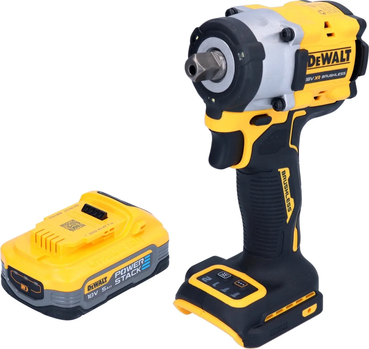 DCF 922 N accu slagmoersleutel 18 V 406 Nm 1/2" borstelloos + 1x oplaadbare accu 5.0 Ah - zonder oplader van DEWALT – productafbeelding