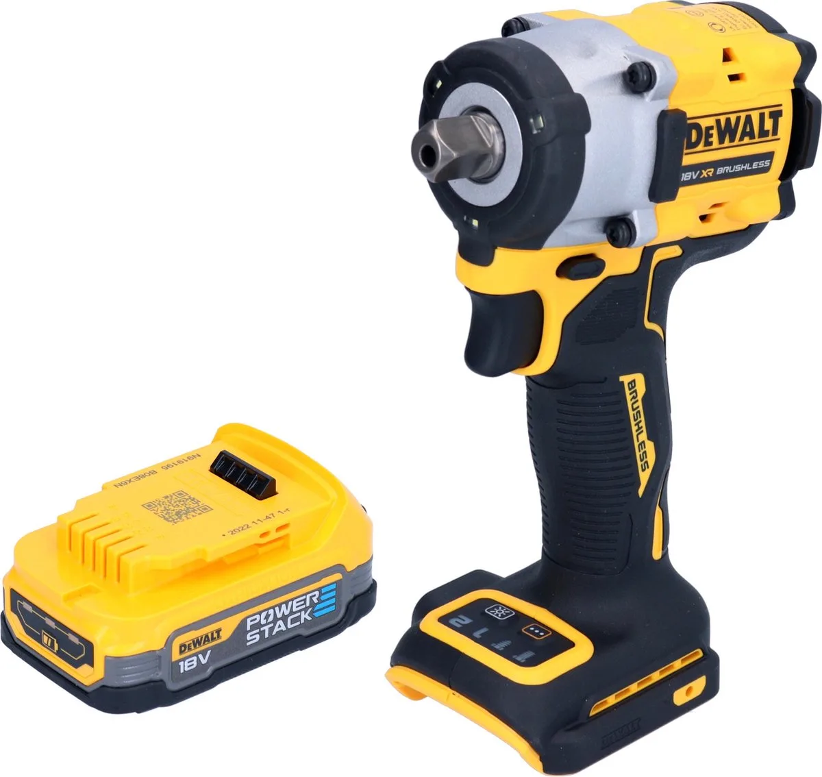 DCF 922 N accu-slagmoersleutel 18 V 406 Nm 1/2" borstelloos + 1x Powerstack-accu 1,7 Ah - zonder oplader van DEWALT – productafbeelding