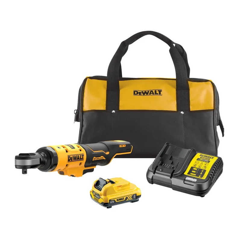 DCF503D1 Accu haakse ratelsleutel 3/8" borgpin 12V XR 2.0Ah in tas de DEWALT – image du produit