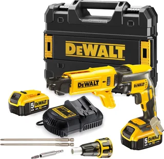 DCF620P2K 18V Li-Ion accu gipsschroefmachine / bandschroefmachine set (2x 5.0Ah accu) in TSTAK - koolborstelloos - 25-57mm van DEWALT – productafbeelding 1 van 6