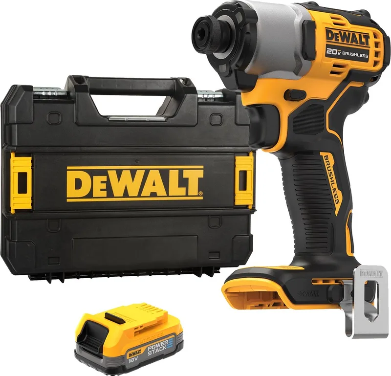 DCF840E1T Accu slagschroevendraaier 192Nm 18V XR 1.7Ah POWERSTACK in TSTAK van DEWALT – productafbeelding