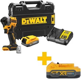 DCF850E1T Compacte accu slagschroevendraaier 205Nm 18V XR 1.7Ah POWERSTACK in TSTAK van DEWALT, Geel – productafbeelding 1 van 4