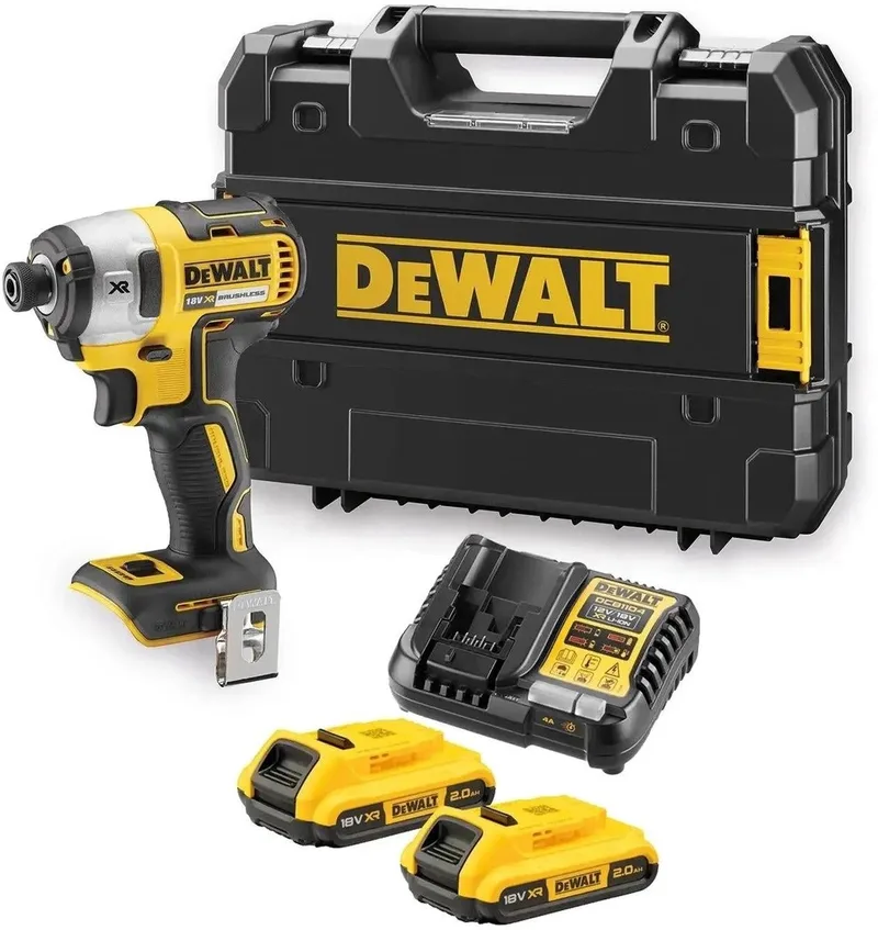 DCF887D2 18V Li-Ion accu slagschroevendraaier set (2x 2.0Ah accu) in TSTAK - koolborstelloos van DEWALT – productafbeelding
