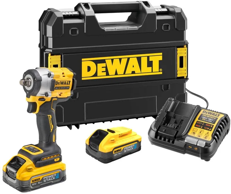 DCF921H2T Accu Slagmoersleutel 1/2” 18V POWERSTACK 5.0Ah in TSTAK van DEWALT – productafbeelding
