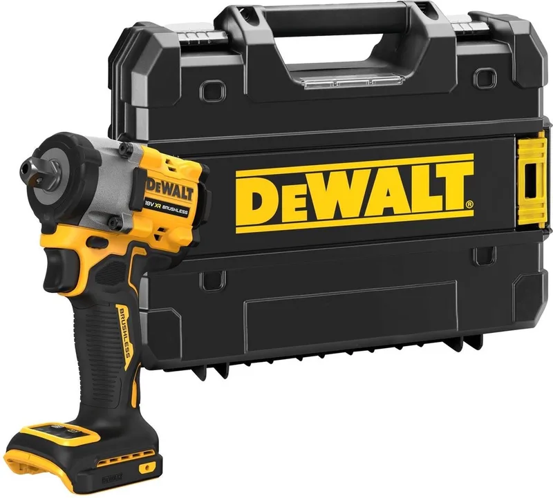 DCF922NT Accu slagmoersleutel 406Nm 1/2 borgpin 18V XR Basic Body in TSTAK by DEWALT, Yellow – product image