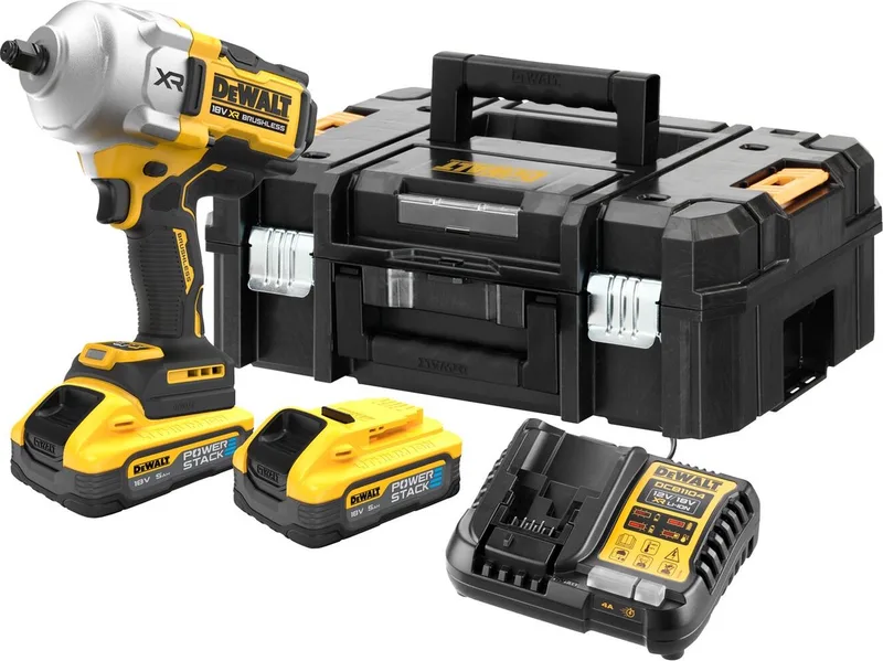 DCF961H2T Accu slagmoersleutel 1626Nm 1/2 frctiering 18V XR POWERSTACK 5.0Ah in TSTAK by DEWALT – product image