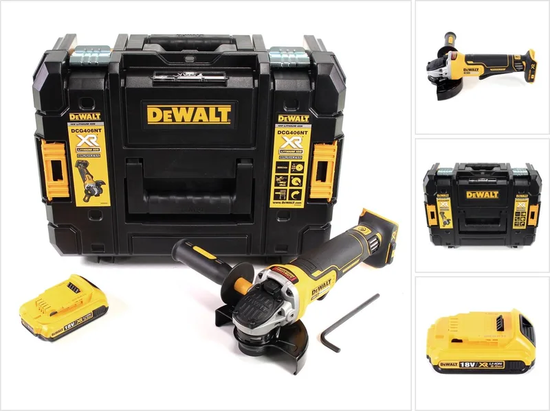DCG 406 NT accu haakse slijper 18V 125mm borstelloos + 1x accu 2.0Ah + TSTAK - zonder lader de DEWALT – image du produit
