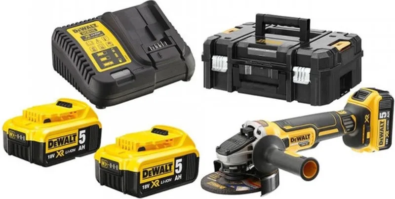 Meuleuse dangle sans fil DEWALT DCG405P3 DCG405P3-QW 125 mm 18 V 5 Ah de DEWALT – image du produit