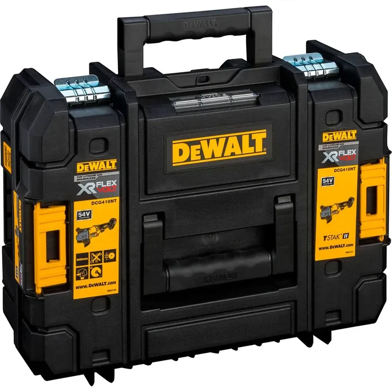 DCG418NT Accu Haakse Slijper 125mm 54V XR FlexVolt Basic Body in TSTAK van DEWALT – productafbeelding 3 van 3