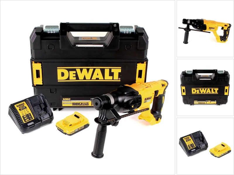 DCH 133 D1 Snoerloze combihamer 18V 2.6J SDS plus Brushless + 1x accu 2.0Ah + lader + TSTAK by DEWALT – product image