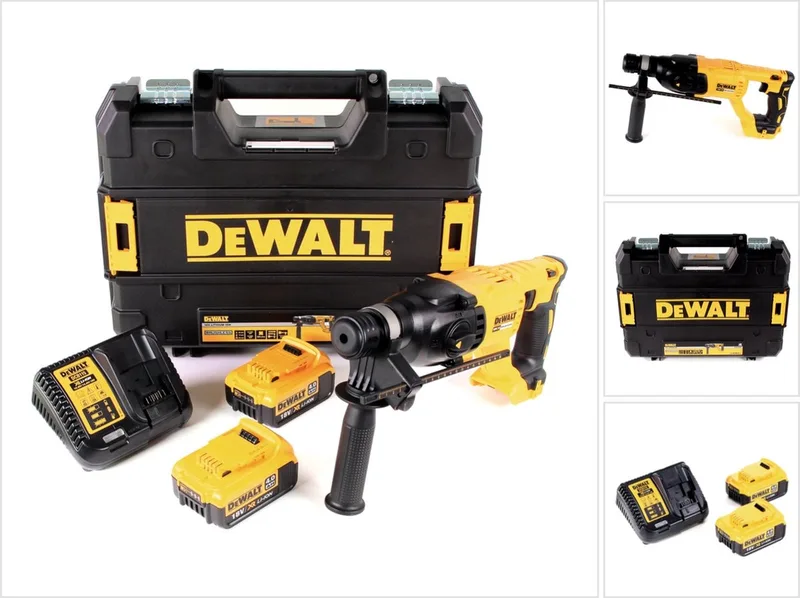 DCH 133 M2 accu combihamer 18V 2.6J SDS plus Brushless + 2x accu 4.0Ah + lader + TSTAK von DEWALT – Produktbild