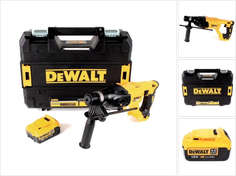 DCH 133 NT Snoerloze combihamer 18V 2.6J SDS plus Brushless + 1x accu 4.0Ah + TSTAK - zonder lader von DEWALT – Produktbild