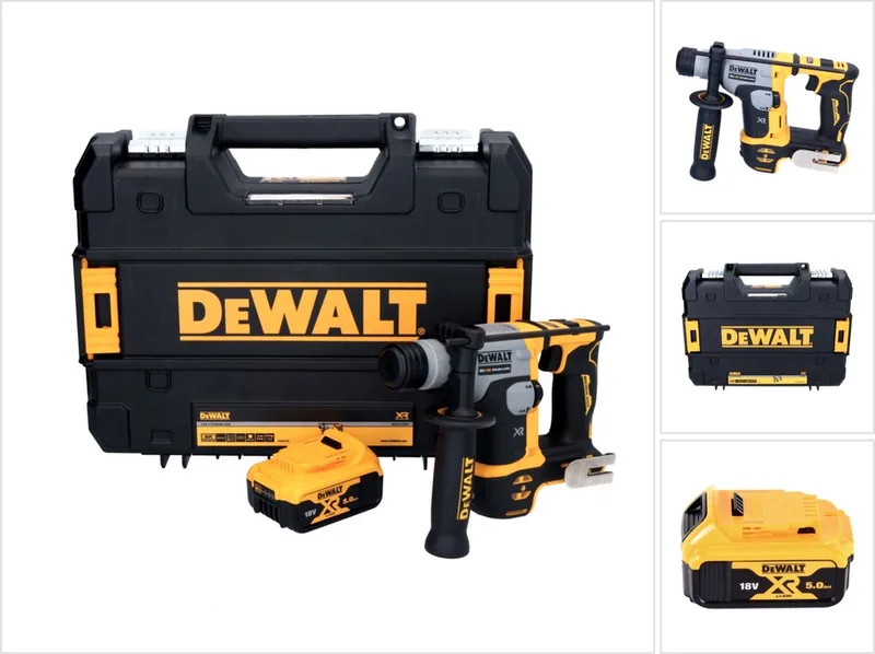 DCH 172 Accuboormachine 18 V 16 mm 1,4 Joule SDS plus Brushless + 1x oplaadbare accu 5.0 Ah + TSTAK - zonder lader de DEWALT – image du produit