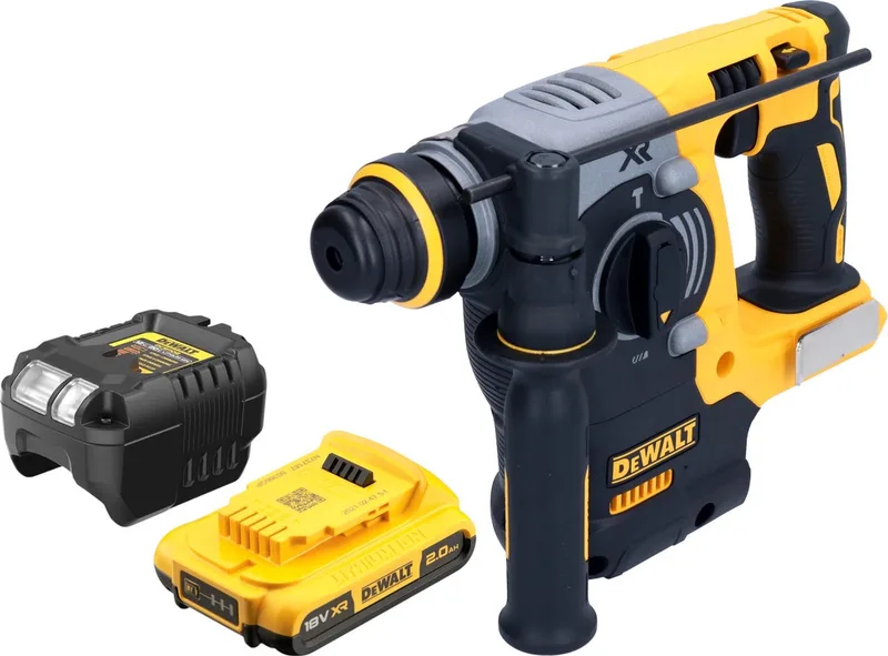 DCH 273 D1 accu combihamer 18 V 2,1 J SDS Plus Brushless + 1x accu 2,0 Ah + oplader de DEWALT – image du produit