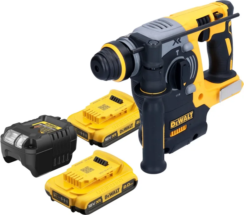 DCH 273 D2 accu combihamer 18 V 2,1 J SDS Plus Brushless + 2x accu 2,0 Ah + oplader de DEWALT – image du produit