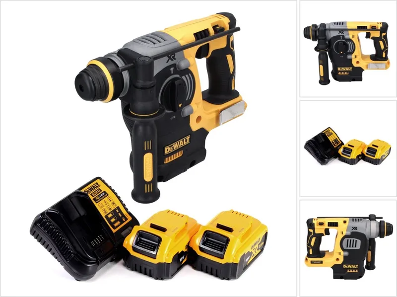 DCH 273 P2 accu combihamer 18 V 2,1 J SDS Plus Brushless + 2x accu 5,0 Ah + oplader von DEWALT – Produktbild