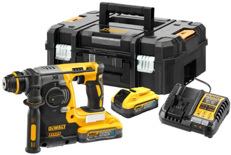 DCH273H2T-QW Accu Boorhamer SDS-Plus 18V XR - Inclusief 2x 5.0Ah POWERSTACK Accu's - 2,1 Joule - Koolborstelloos - In TSTAK Koffer - 5054905301131 by DEWALT – product image