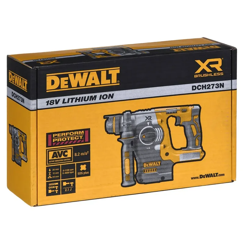 DCH273N 18V Li-Ion Accu SDS-plus combihamer body - 2,1J - koolborstelloos by DEWALT – product image 6 of 6