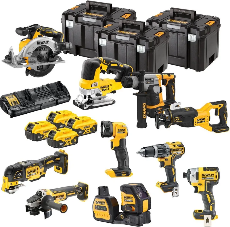 DCK1012P4T Accu combiset 10-delig 18V XR 5.0Ah in TSTAK von DEWALT – Produktbild