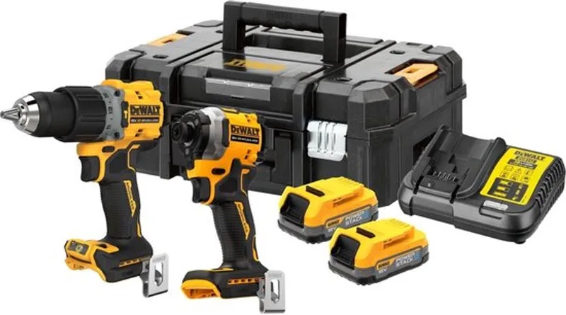DCK2050E2T Accu combiset 2-delig (DCD805 + DCF850) 18V XR 1.7Ah POWERSTACK in TSTAK by DEWALT – product image