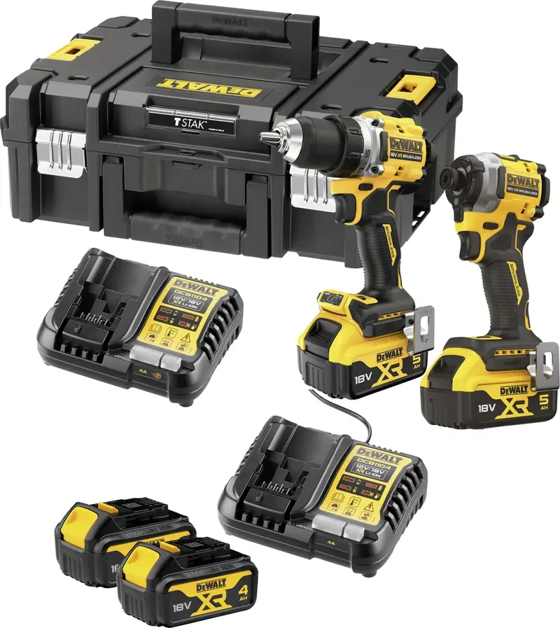 DCK2051P2T-QW Werkzeugset inkl. 2. Akku + Akku-Kit DCB1104M2-QW gratis de DEWALT – image du produit