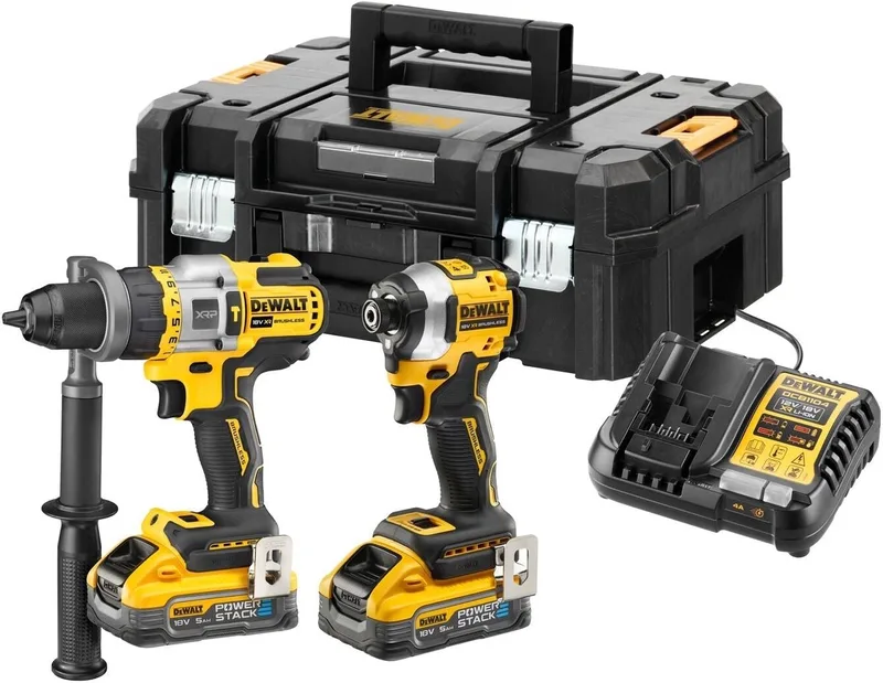 DCK2052H2T Accu combiset 2-delig (DCD999 + DCF850) 18V XR POWERSTACK 5.0Ah in TSTAK by DEWALT – product image